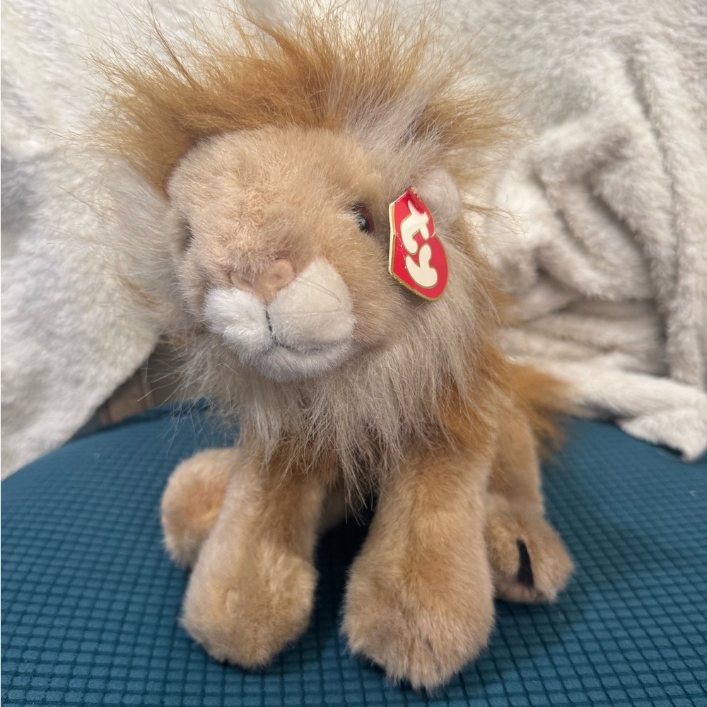 Ty Wild Animal Cat LION SAHARA Personalize Plush Doll Toy 9"